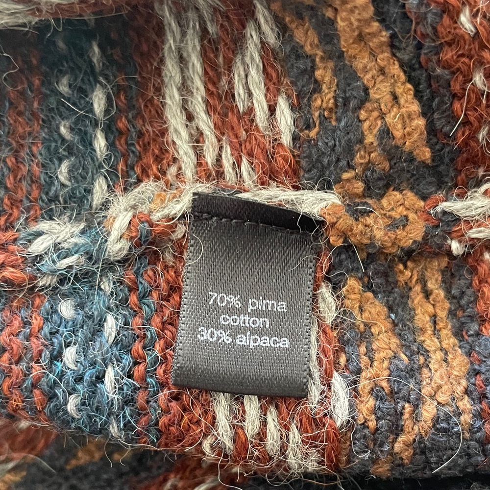 Peruvian Connection Multicolor Patterned Crew Nec… - image 7